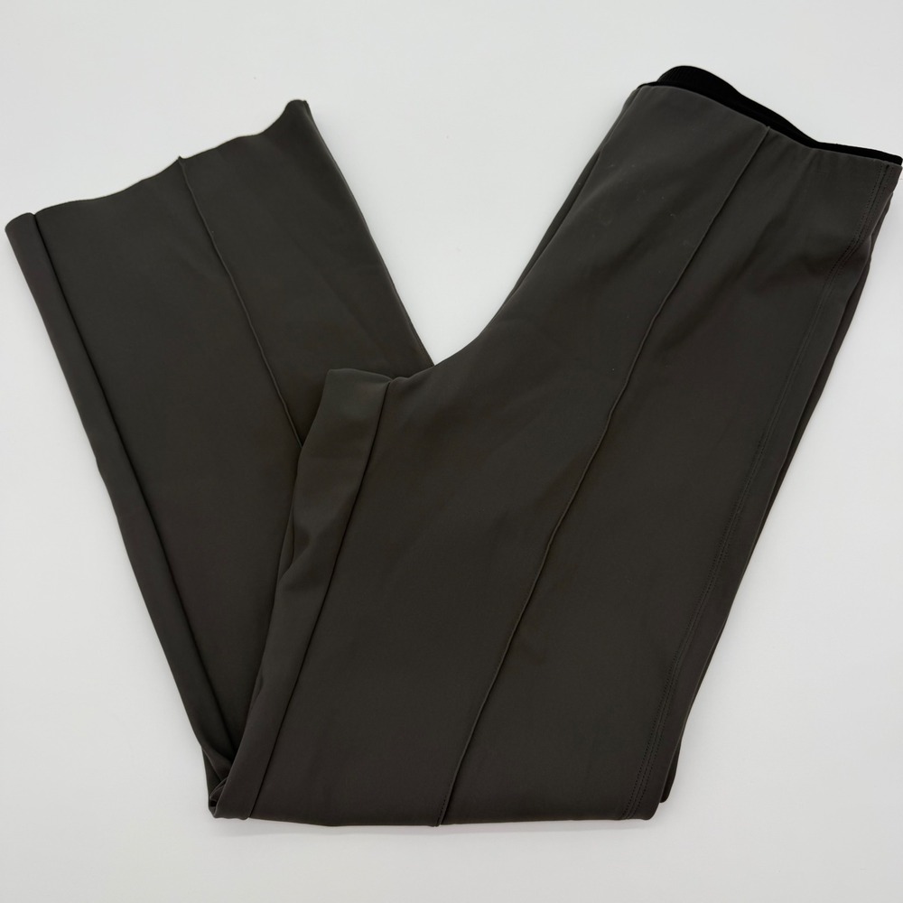 Athleta Stellar Flare Trousers Gray High Rise Pintuck Pants Small RN 54023 - Picture 1 of 9